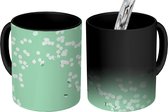 Magische Mok - Foto op Warmte Mok - Mintgroene confetti - 350 ML