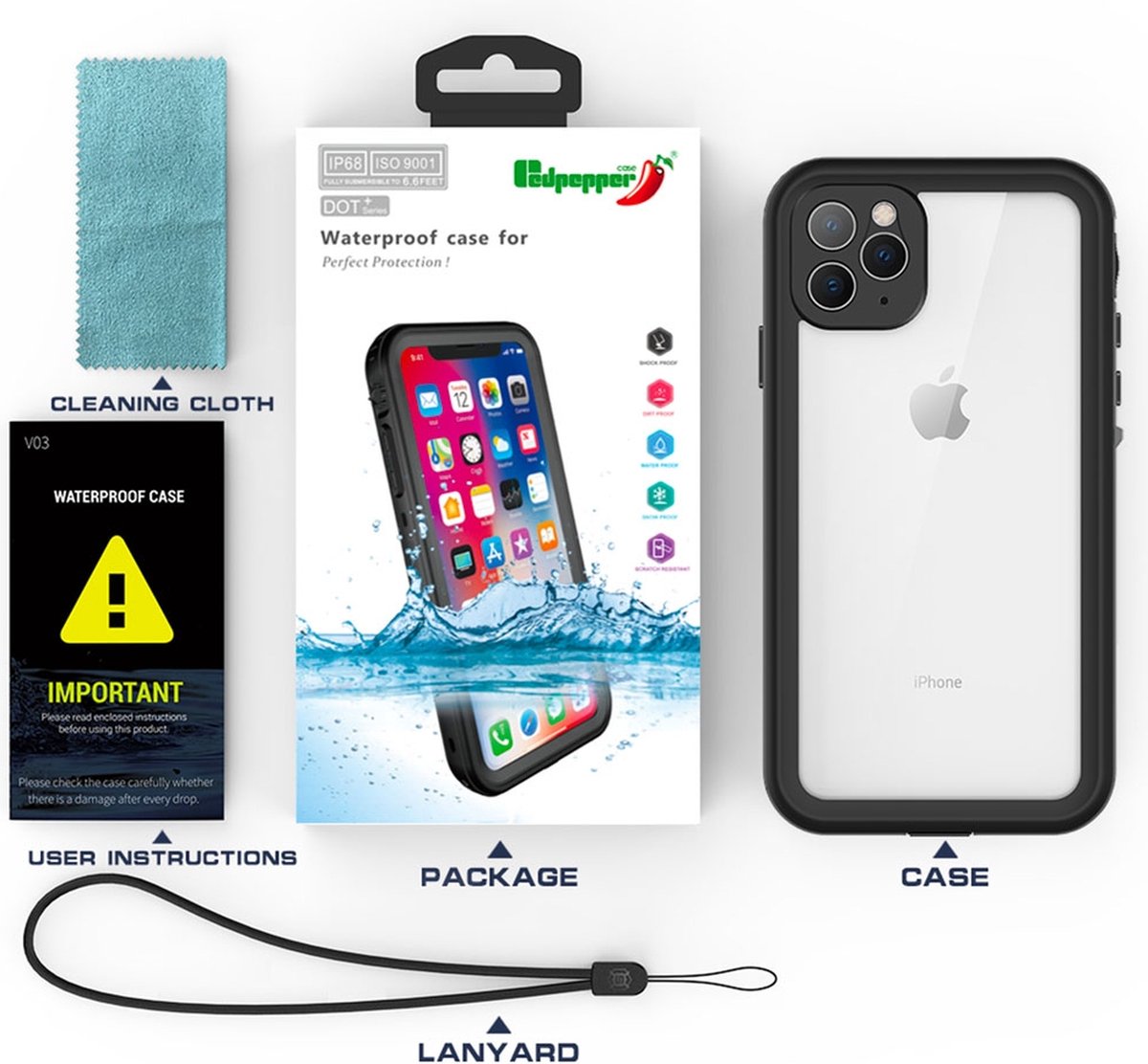 iPhone 11 Pro Waterdicht Hoesje - Veilig Onderwater tot 2 meter -  Perfecte... | bol.