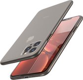Mobiq Ultra Dun Hoesje iPhone 11 Pro - Flinterdun Backcover hoesje | Frosted semi clear hoes SLIM | 0,3 mm Ultra thin case voor Apple iPhone 11 Pro (5.4 inch) - Grijs | Grijs