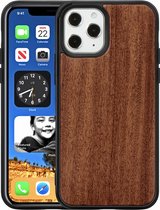 iPhone 12 Pro / iPhone 12 Hoesje Hout - Echt Houten Telefoonhoesje voor iPhone 12 Pro / iPhone 12 - Wooden Case iPhone 12 Pro / iPhone 12 - Mobiq iPhone 12 Pro / iPhone 12 Hoesje E