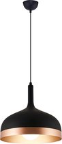 SK lighting 4483 - Modern Hanglamp - 1x40W E27 - Ø:30 x H:120 cm - Zwart/goud