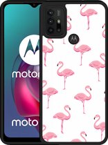 Motorola Moto G10 Hardcase hoesje Flamingo - Designed by Cazy