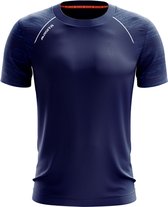 Masita | Sportshirt Heren Korte Mouw - Supreme - Licht Elastisch Ademend - Voetbalshirt - marine - 140