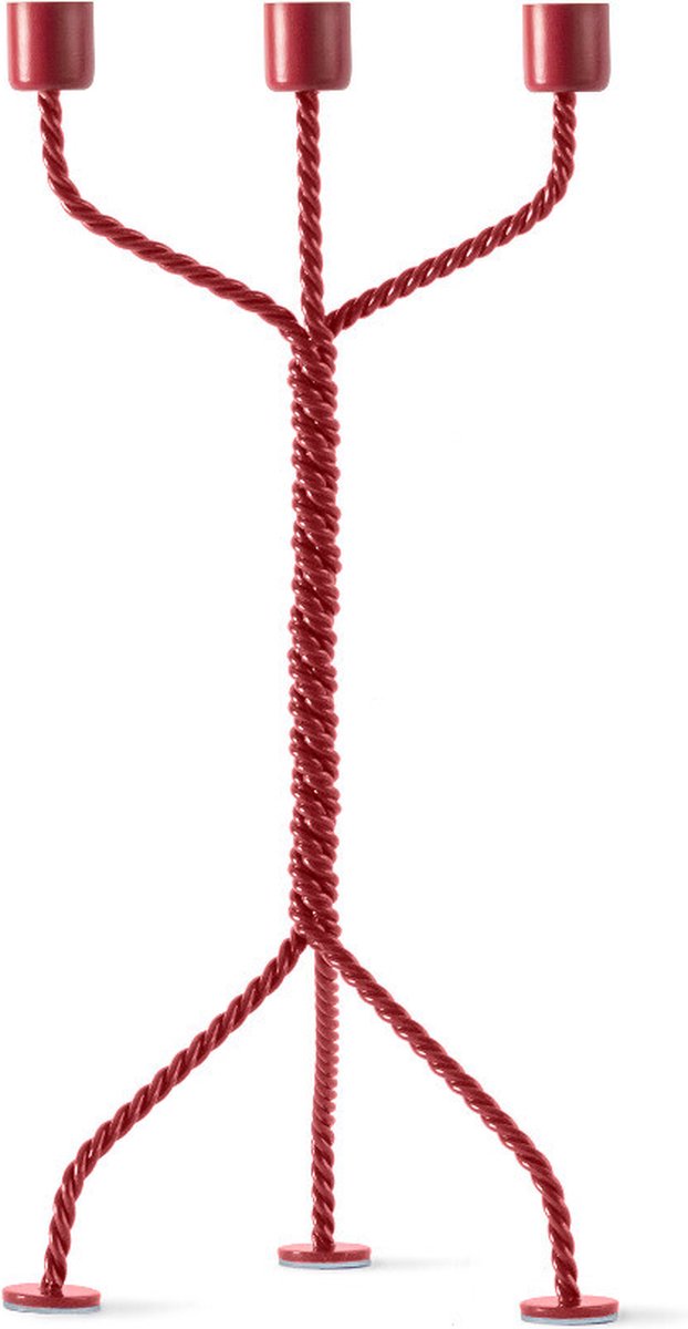 Gedraaide Kandelaar Rood / Twisted Candleholder Red | Ward Wjnant voor Werkwaardig.