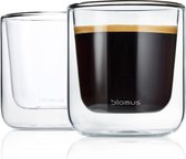 Blomus Dubbelwandige Glazen Koffie Nero 200 ml - 2 Stuks