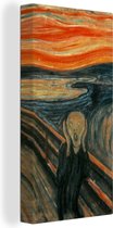 Canvas Schilderij De schreeuw - Edvard Munch - 20x40 cm - Wanddecoratie