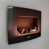 Cecotec - Decoratieve elektrische wandhaard / Sfeerhaard - Elektrische Kachel - Verwarming - Curved Flames - 2000W - Zwart