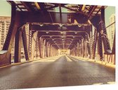 Typische brug over de Chicago River in Amerika - Foto op Dibond - 90 x 60 cm