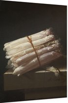 Stilleven met asperges, Adriaen Coorte - Foto op Dibond - 60 x 80 cm