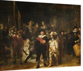 De Nachtwacht, Rembrandt van Rijn - Foto op Dibond - 80 x 60 cm