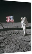 Armstrong photographs Buzz Aldrin (maanlanding) - Foto op Dibond - 40 x 60 cm