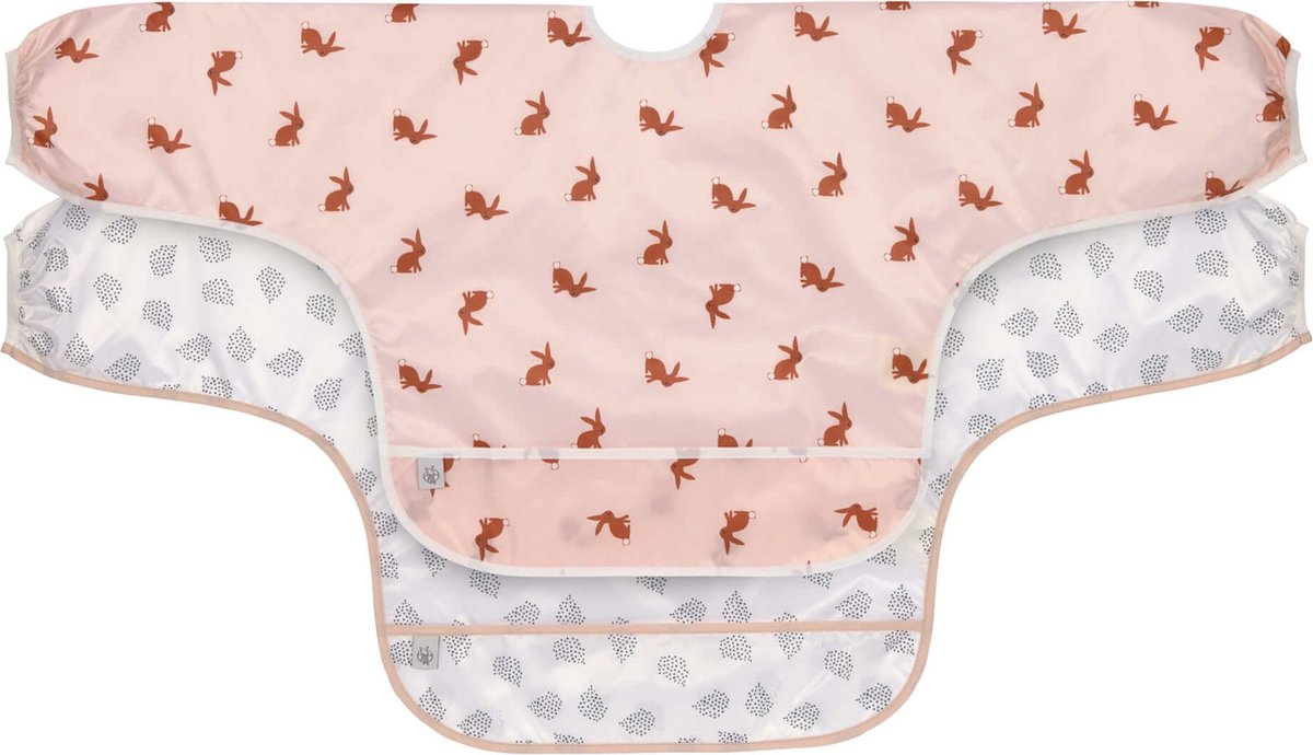 Goedkoopste Lässig slabbetje lange mouw 2 stuks Little Forest Rabbit 6 tot 24 maanden