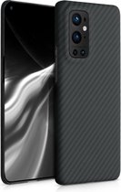 kalibri hoesje voor OnePlus 9 Pro - aramidehoes voor smartphone - mat zwart