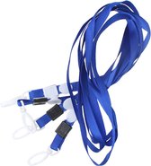 CKB LTD - Keycord - Lanyard - Nekkoord - Met plastic clip - Blauw - set van 20 stuks