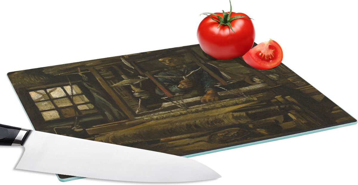 Glazen Snijplank - 28x20 - De wever - Vincent van Gogh - Snijplanken Glas