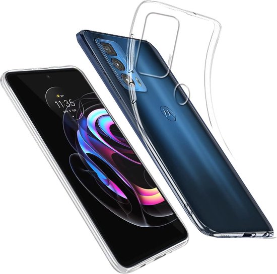 Étui Motorola Edge 20 Pro , étui en gel TPU transparent MobyDefend , entièrement transparent | Étui pour téléphone portable / Étui pour téléphone Convient pour: Motorola Edge 20 Pro
