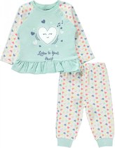 Baby/peuter sweater & broek meisjes - Hartjes Babykleding - Listen to your heart