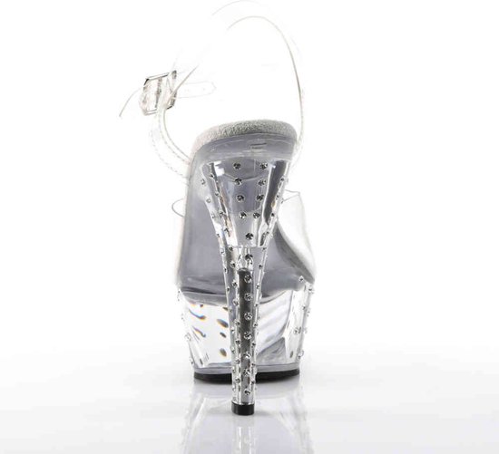 Pleaser Mules -41 Chaussures- STARDUST-608 US 11 Blanc / Argent