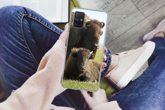 Coque Samsung Galaxy A51 5G - Buffle - Herbe - Veau - Coque de téléphone en Siliconen
