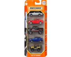 Matchbox Set met 5 auto's - Raceauto's - speelgoedauto