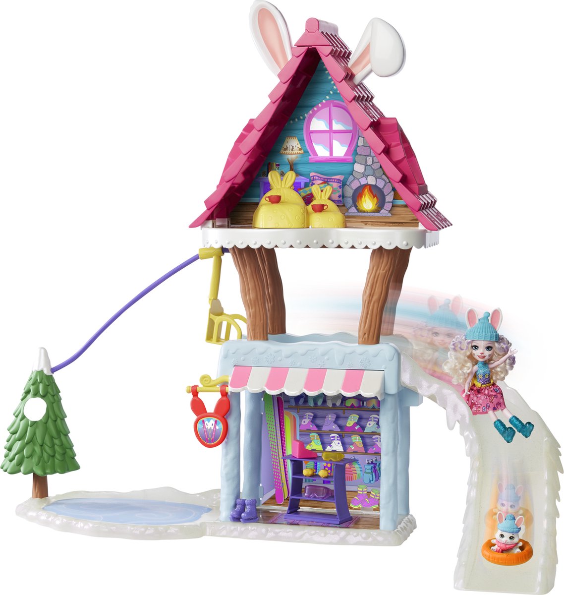 Enchantimals Hoppin' Ski Chalet Speelset