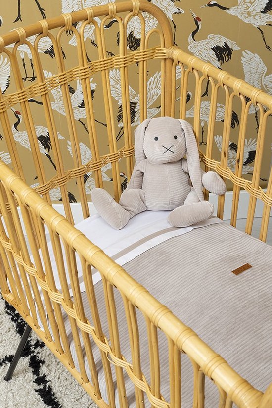 Baby's Only Ledikantdeken teddy - Baby deken Sense - Dekentje voor jongens en meisjes - 2.6 TOG - 100x135 cm - Kiezelgrijs - Rib corduroy stof - Herfst & winter deken van Baby's Only — afbeelding 5