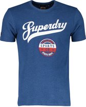 Superdry T-shirt - Slim Fit - Blauw - XL