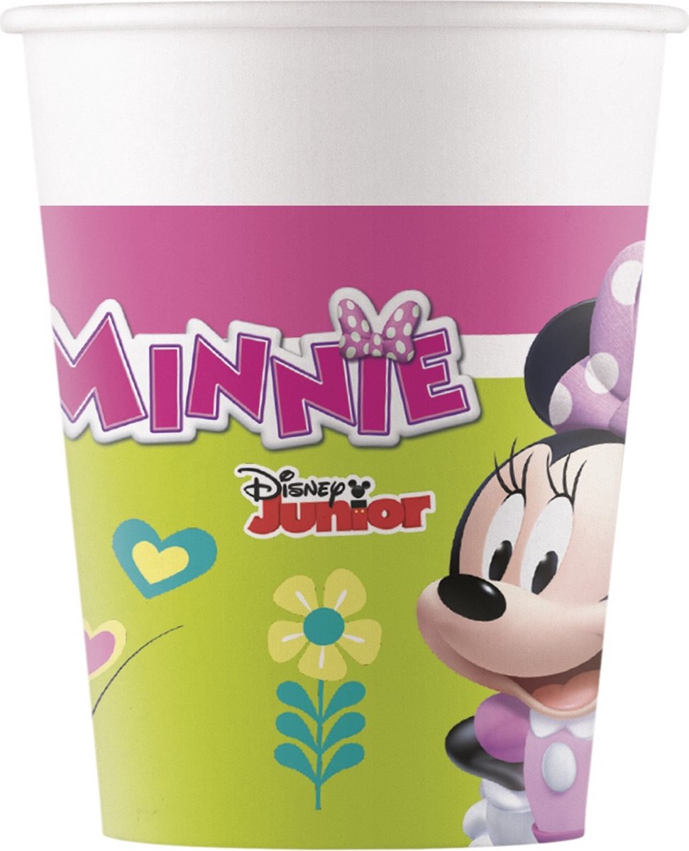 Procos Bekers Minnie Mouse Junior 200 Ml Karton Roze 8 Stuks