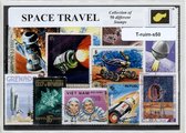 Ruimtevaart – Luxe postzegel pakket (A6 formaat) : collectie van 50 verschillende postzegels van ruimtevaart – kan als ansichtkaart in een A6 envelop - authentiek cadeau - kado - geschenk - kaart - raket - heelal - space shuttle - maan - ruimte