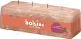 Bolsius caramel bruin rustiek 4 lonten kaars 80/250/90 (51 uur) Eco Shine Creamy Caramel