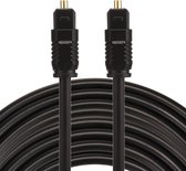 By Qubix ETK Digital Toslink Optical kabel 10 meter - audio male to male - Optische kabel PVC series - zwart audiokabel soundbar