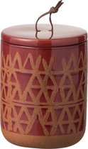 Beeldje keramiek - provision pot pattern ceramic brown/red - red - 125x125x16