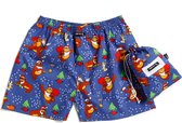 MG-1 Wijde Kinder Kerst Boxershorts Jongens Beer - Maat 128