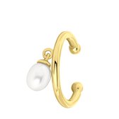 Zilveren goldplated earcuff hanger zoetwaterparel