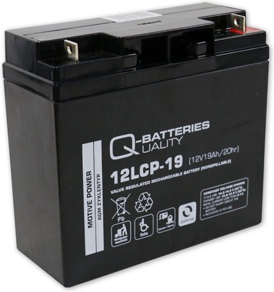 Q-Batteries 12LCP-19 LCP 12V 19Ah AGM
