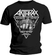 Anthrax Heren Tshirt -S- Soldier Of Metal FTD Zwart