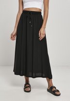 Urban Classics Ladie Viscose Midi Dames Lange rok - zwart - L