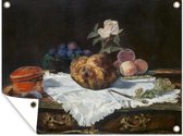 Tuinposter - Tuindoek - Tuinposters buiten - The brioche - Edouard Manet - 120x90 cm - Tuin