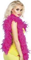 2x stuks fuchsia roze veren boa 180 cm - Carnaval verkleed accessoires
