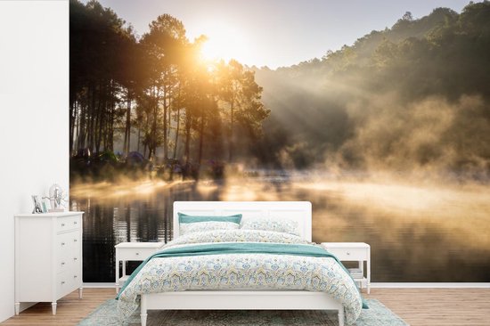 Papier peint - Papier peint photo Forêt - Water - Brume - Largeur 600 cm x hauteur 400 cm
