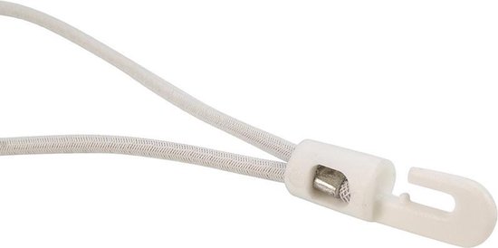 Afdekzeilwinkel - Spanner kunststof haak 20cm elastiek wit — afbeelding 4