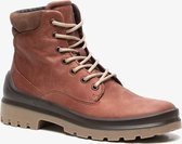 TwoDay leren dames veterboots - Bruin - Maat 39 - Echt leer - Uitneembare zool