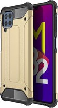 Samsung Galaxy M32 Hoesje - Mobigear - Outdoor Serie - Hard Kunststof Backcover - Goud - Hoesje Geschikt Voor Samsung Galaxy M32