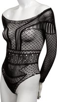 CalExotics - Shoulder Body Suit + - Plus Size lingerie Zwart PLUS