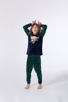 Woody pyjama jongens - koe - donkerblauw - 212-1-PLC-V/885 - maat 164