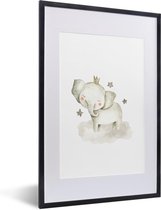 Cadre photo avec poster - Animaux - Éléphant - Étoiles - 40x60 cm - Cadre poster