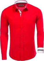 Carisma Rood Overhemd Lange Mouw Met Stretch 8441 - L