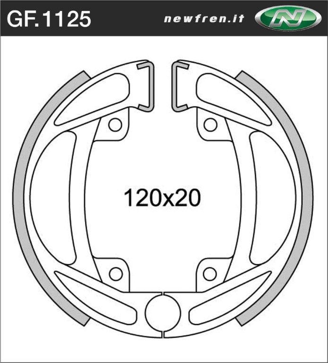 Remsegmentset Newfren GF1125 Kreidler ø120
