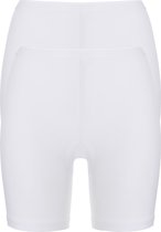 ten Cate Basic women pants (2-pack) - dames slips lange pijp met middelhoge taile - wit - Maat: M