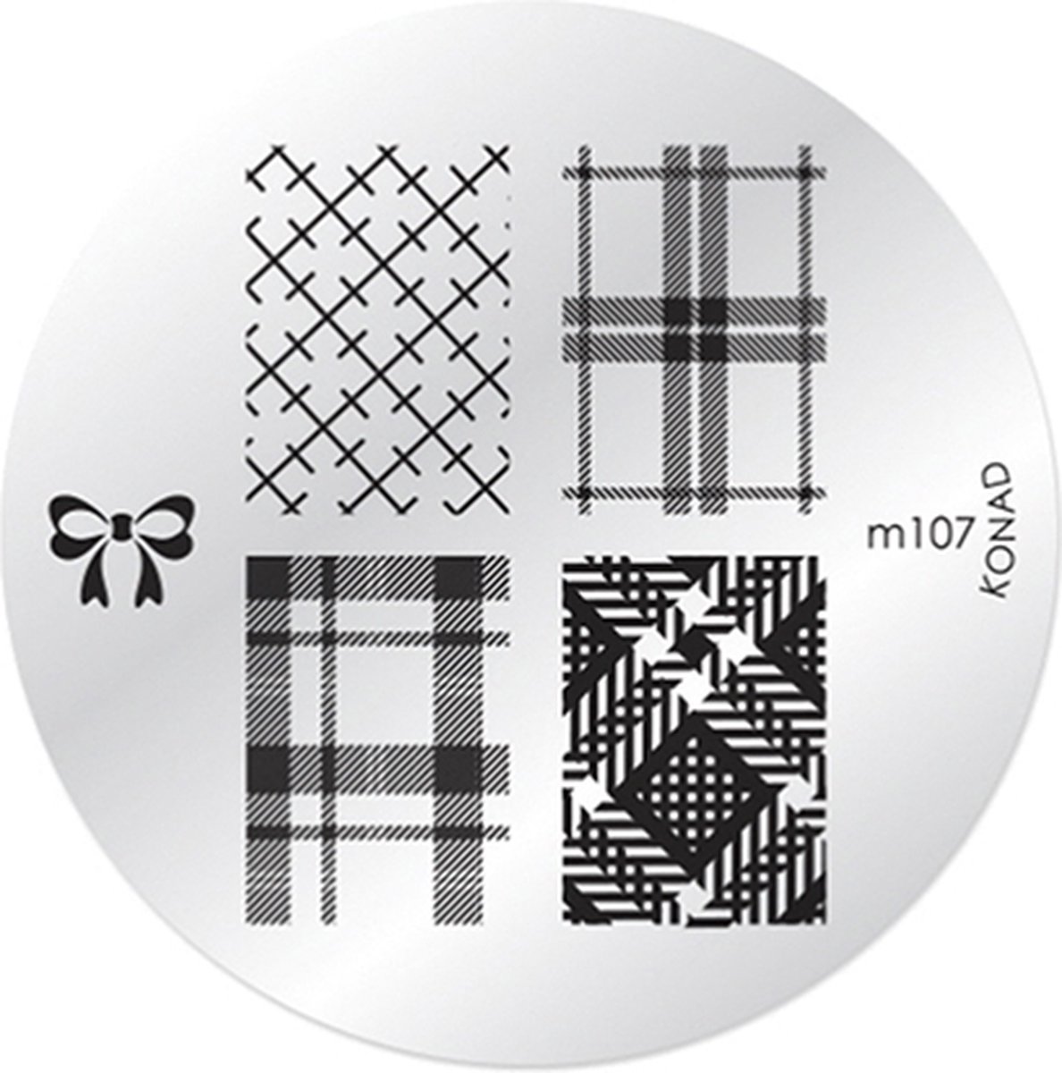 Goedkoopste KONAD stempel sjabloon M107 met 5 nagel figuurtjes